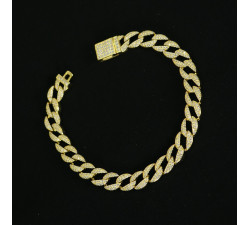 Pulsera cadena de eslabones con circonitas Gold Splendour I Madrid 68