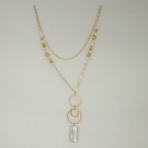 Collar largo cadena con colgante oro Versetto I Madrid68
