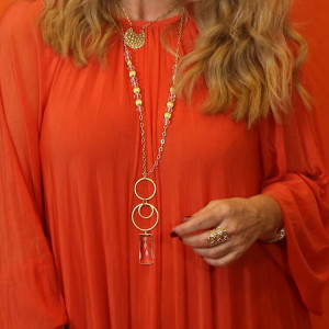 Collar largo cadena con colgante oro Versetto I Madrid68