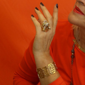 Anillo en plata baño oro pantera geométrica Panter I Madrid68
