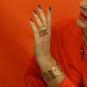 Anillo en plata baño oro pantera geométrica Panter I Madrid68