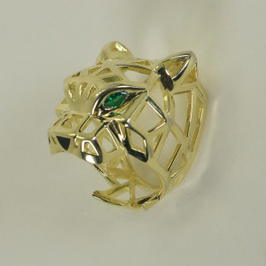 Anillo en plata baño oro pantera geométrica Panter I Madrid68
