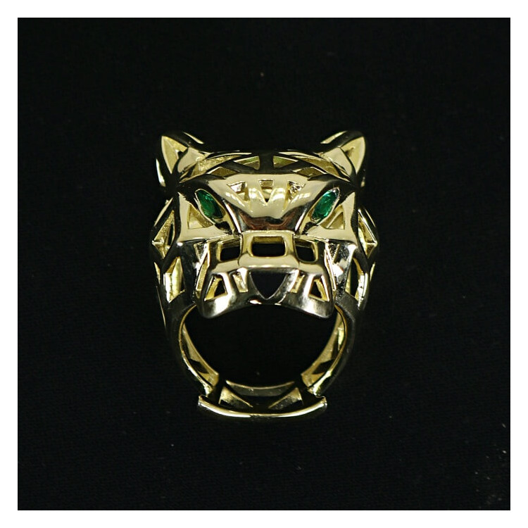 Anillo en plata baño oro pantera geométrica Panter I Madrid68