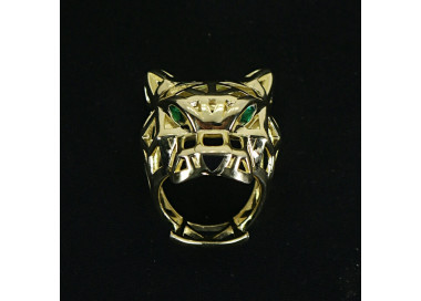 Anillo en plata baño oro pantera geométrica Panter I Madrid68