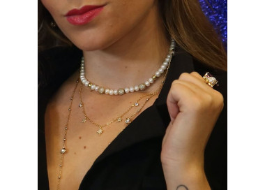 Collar cadena corta con estrellas plata Stellare I Madrid68