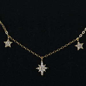 Collar cadena corta con estrellas plata Stellare I Madrid68