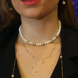 Collar cadena corta con estrellas plata Stellare I Madrid68