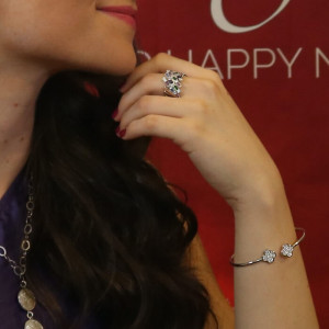 Pulsera abierta plata trébol cuatro hojas Harmony I Madrid68