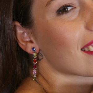 Pendientes largos piedras de colores Serpentinas I Madrid68 Pendientes largos piedras de colores Serpentinas I Madrid68