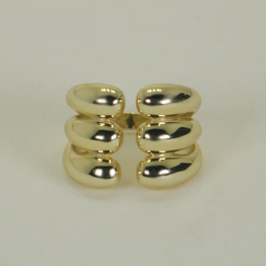 Anillo abierto triple dorado Trios I Madrid68 Anillo abierto triple dorado Trios I Madrid68
