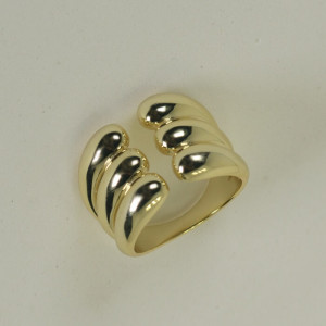 Anillo abierto triple dorado Trios I Madrid68 Anillo abierto triple dorado Trios I Madrid68