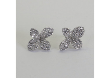 Pendientes flores plata circonitas Florali I Madrid68