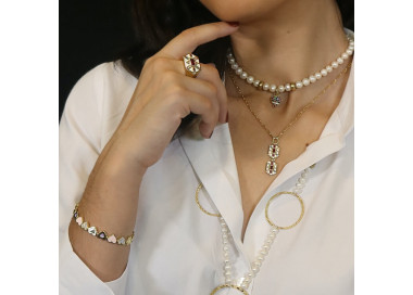 Collar choker de perlas Campana D'oro I Madrid 68