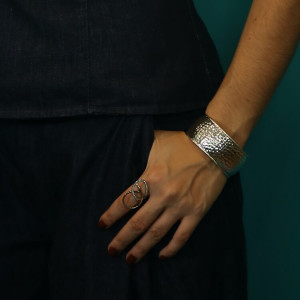 Brazaletes de plata anchos mujer Talent I Madrid68