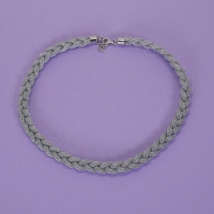 Collar gargantilla plata trenzado Treccia I Madrid68