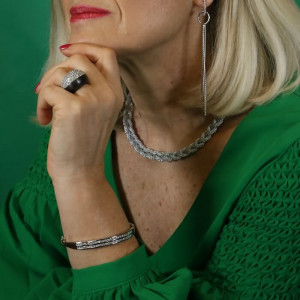 Collar gargantilla plata trenzado Treccia I Madrid68