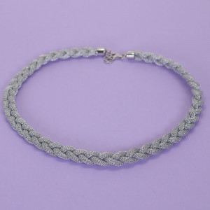 Collar gargantilla plata trenzado Treccia I Madrid68