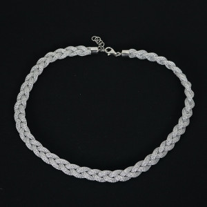 Collar gargantilla plata trenzado Treccia I Madrid68