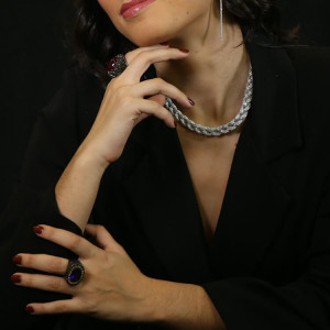 Collar gargantilla plata trenzado Treccia I Madrid68