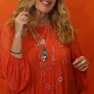 Collar largo cadena eslabones plata Fosco I Madrid68