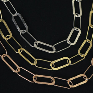 Collar largo cadena eslabones plata Fosco I Madrid68