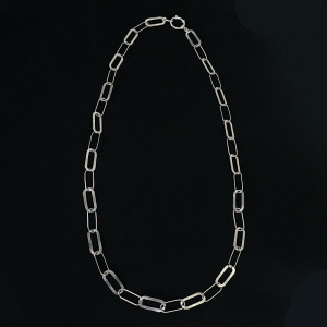 Collar largo cadena eslabones plata Fosco I Madrid68