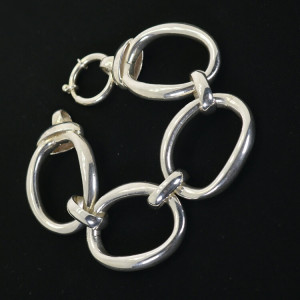 Pulsera eslabones grandes plata Musicale I Madrid68