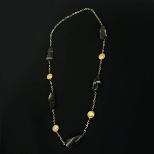 Collares de cadenas largos dorados con piedras Honesty I Madrid68