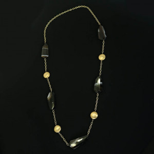 Collares de cadenas largos dorados con piedras Honesty I Madrid68