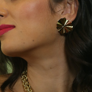 Elegantes pendientes grandes dorados Fansy I Madrid68