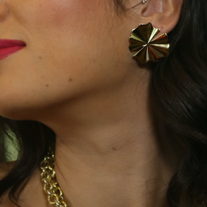 Elegantes pendientes grandes dorados Fansy I Madrid68