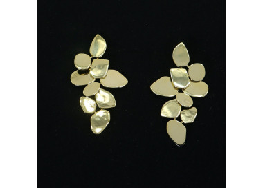 Pendientes grandes dorados cascada Luminous I Madrid68