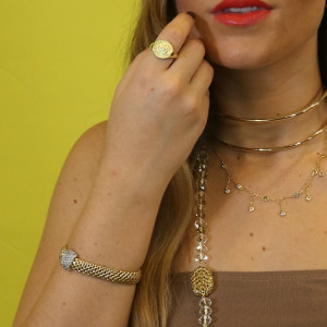 Pulsera malla palomita de maíz  Golden Elegant I Madrid 68