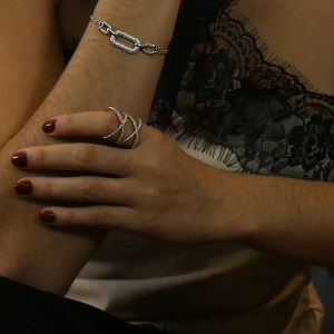 Pulsera eslabones con motivo de circonitas Serena I Madrid68