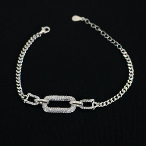 Pulsera eslabones con motivo de circonitas Serena I Madrid68