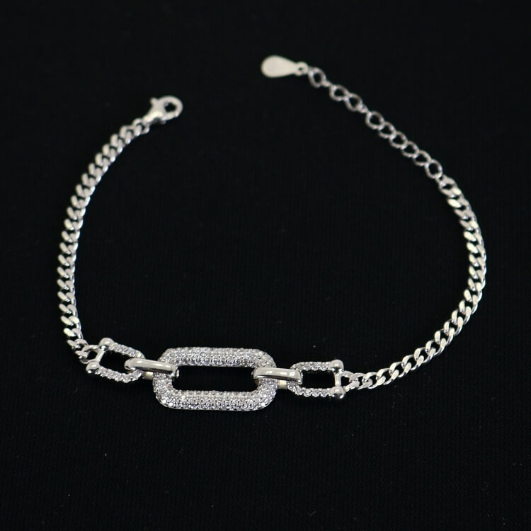 Pulsera eslabones con motivo de circonitas Serena I Madrid68