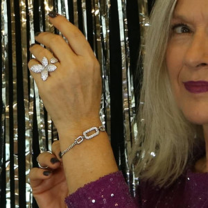Pulsera eslabones con motivo de circonitas Serena I Madrid68