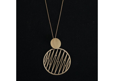Collar colgante redondo zigzag con circonitas Eternity I Madrid68